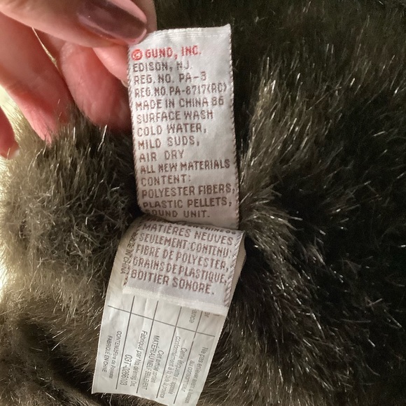 GUND Dark Brown Plush Bear 43213 Stuffed Animal w Red Bow - Picture 14 of 16